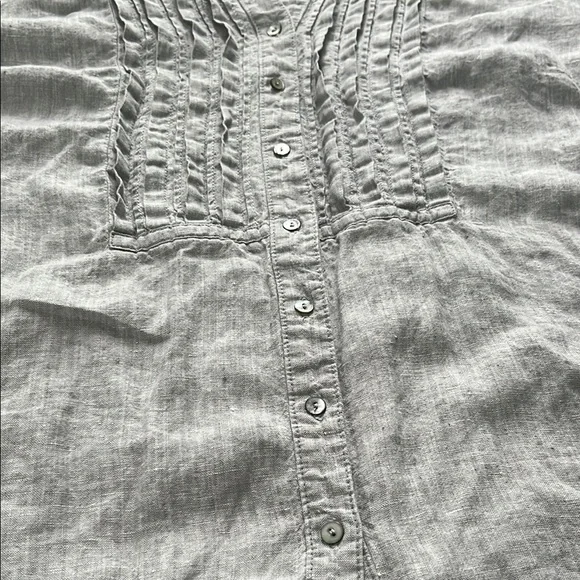 Ruby Rd Gray Linen Top - Picture 9 of 13